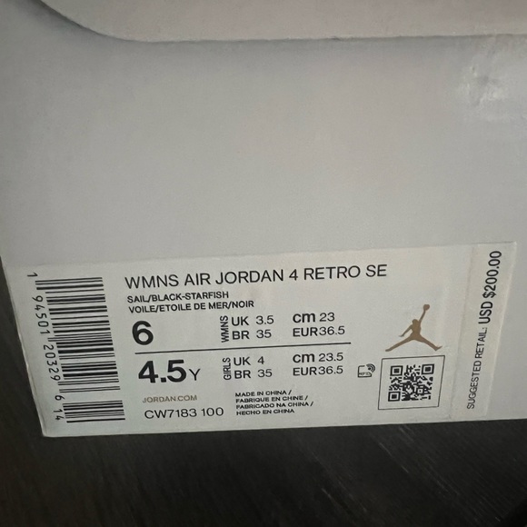 Jordan 4 retros starfish (SOLD!) - Picture 4 of 4